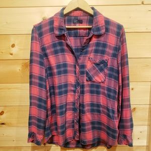 Gap Pink Plaid Top